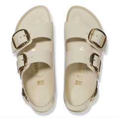 Sandalo Birkenstock Milano Big Buckle 1025395 - Shine Ecru