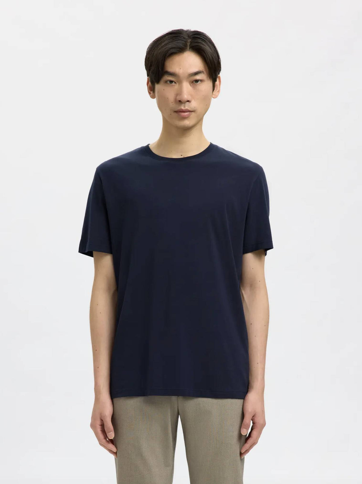 T-shirt SELECTED O-Neck 16087842 - Navy Blazer