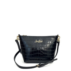 Borsa a spalla SAINT BARTH ALINE BAG - Croco Nero 00645I