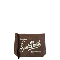 Pochette SAINT BARTH ALINE CANVAS 00246L - Marrone