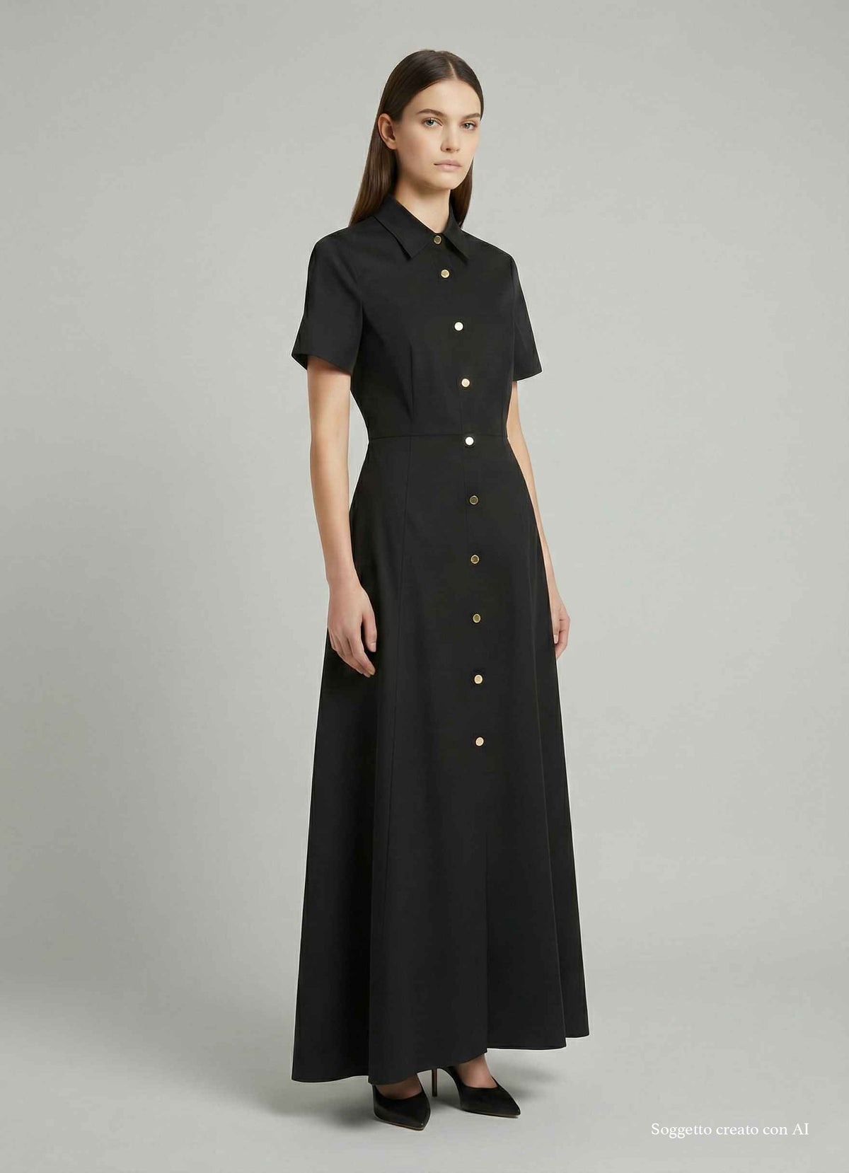 Abito chemisier midi GAELLE PARIS GAABW09757 - Nero