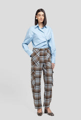 Pantalone in tartan WEILI ZHENG PL12 - Green Big Check