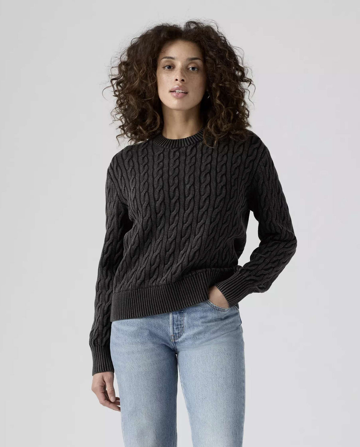 Pullover Boyfriend Cable Crew LEVI'S 0037S-0008 - Pirate Black