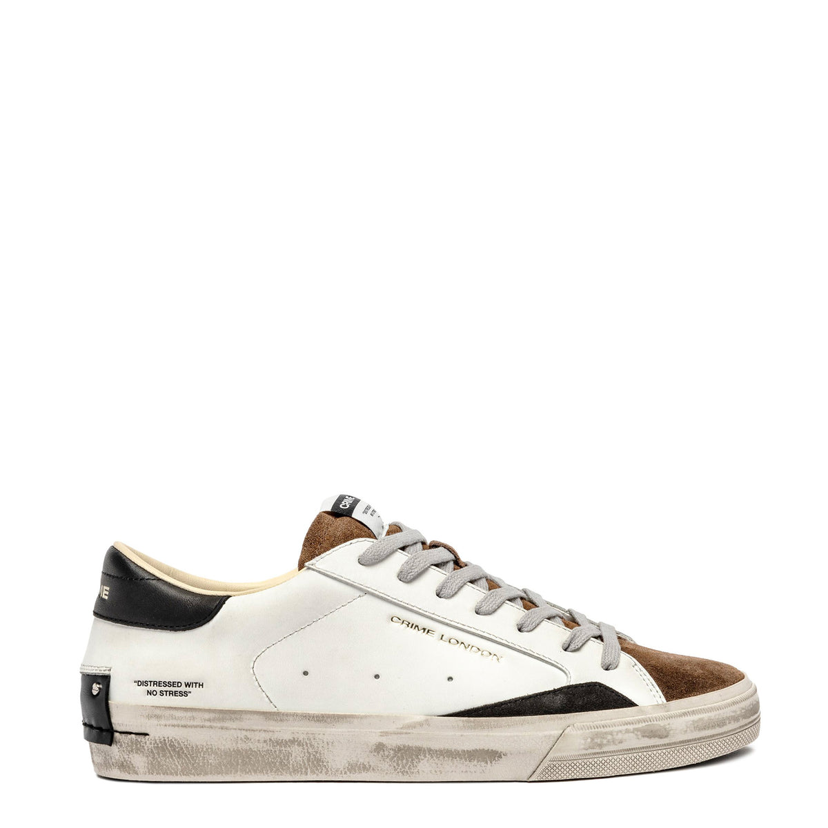 Sneaker CRIME LONDON DISTRESSED 2.0 11072 - Bianco/Marrone