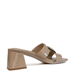 Ciabattina con tacco FRANCESCO MILANO E15-11L - Nocciola