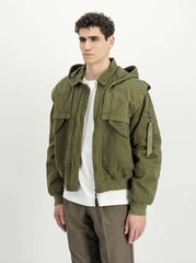 Giubbotto ALPHA INDUSTRIES CWU-45/P D-Tec Hood - Dark Olive