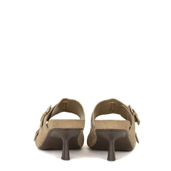 Sandalo ASH JEWEL Suede Velours - Noisette