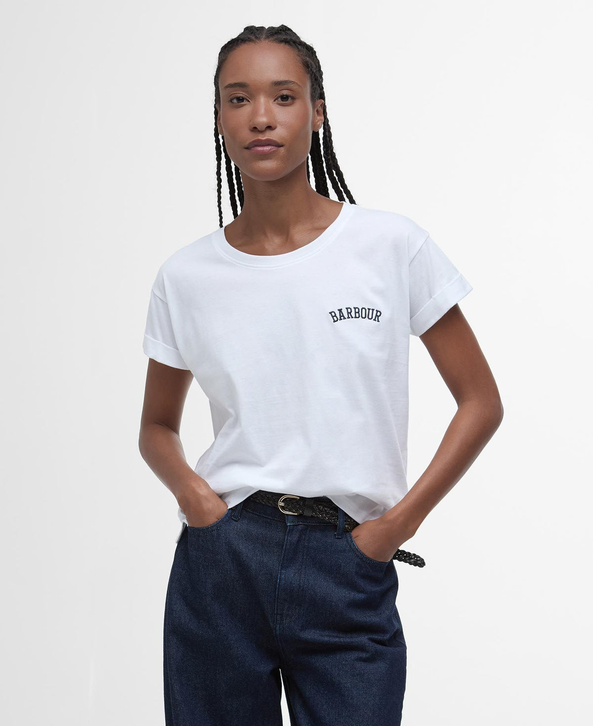 T-shirt con logo Kenmore BARBOUR LTS0671 - White