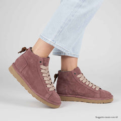 Polacchino P003 PANCHIC Suede Faux Fur  - Brownrose