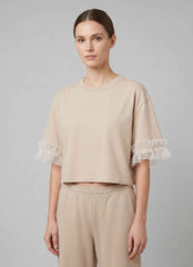 T-shirt over frappa GLAMOURETTE G12612 - Beige
