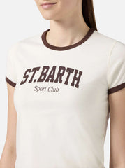 T-shirt SAINT BARTH Emilie String 00306L - Panna/Marrone