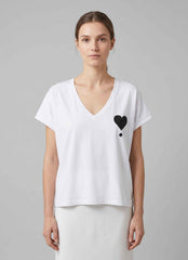 T-shirt scollo V GLAMOURETTE G38051 - Panna