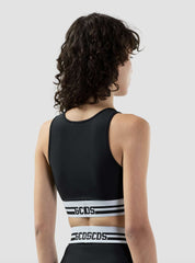 Logo Stripes Mini Top GCDS - Black