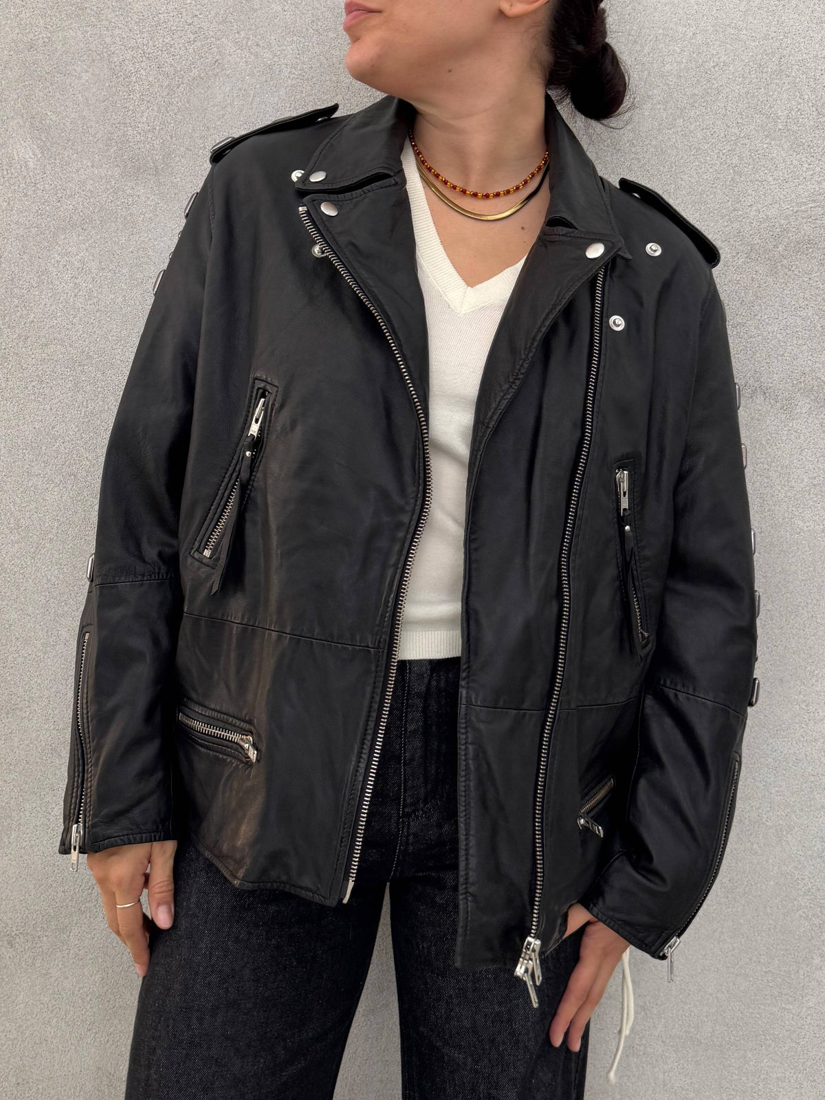 Giubbotto BULLY 7941 Leather - Carbone