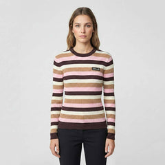 Maglia in costina leggera GAELLE PARIS GAABW07137 - Righe