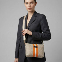Big Pochette MANIKOMIO 2 PROJECT COTTON STRIPE - Yellow