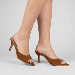 Ciabattina con tacco DIVINE FOLLIE P0700 - Cuoio