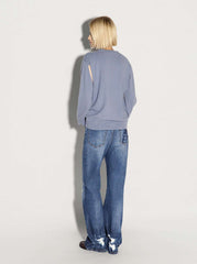 Pullover girocollo AKEP cashmere 15110 - Dusty Sky