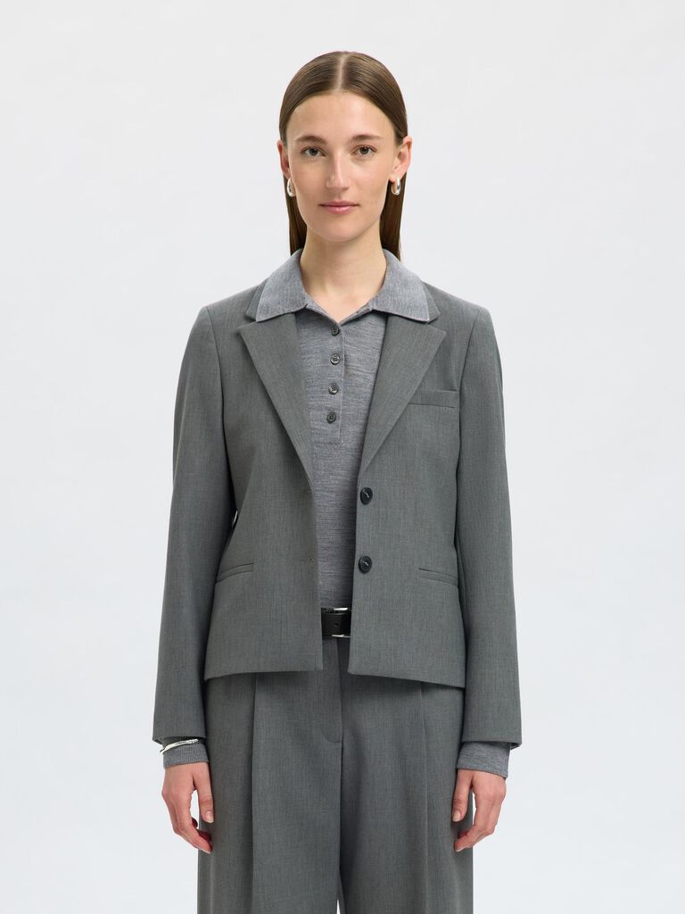 Giacca monopetto SELECTED 16098162 - Medium Grey Melange