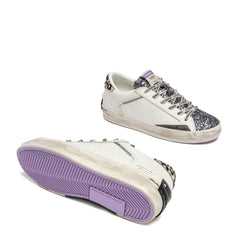 Sneaker CRIME LONDON DISTRESSED 25003 - Bianco/Glitter
