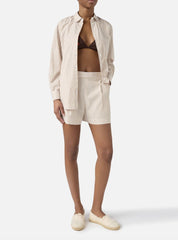 Short SAINT BARTH AMANI - Cotton Stripes 00724L Bianco/Beige