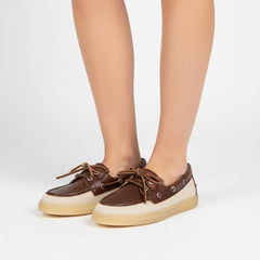 Mocassino COPENHAGEN CPH160 Material Mix - Brown/Cream