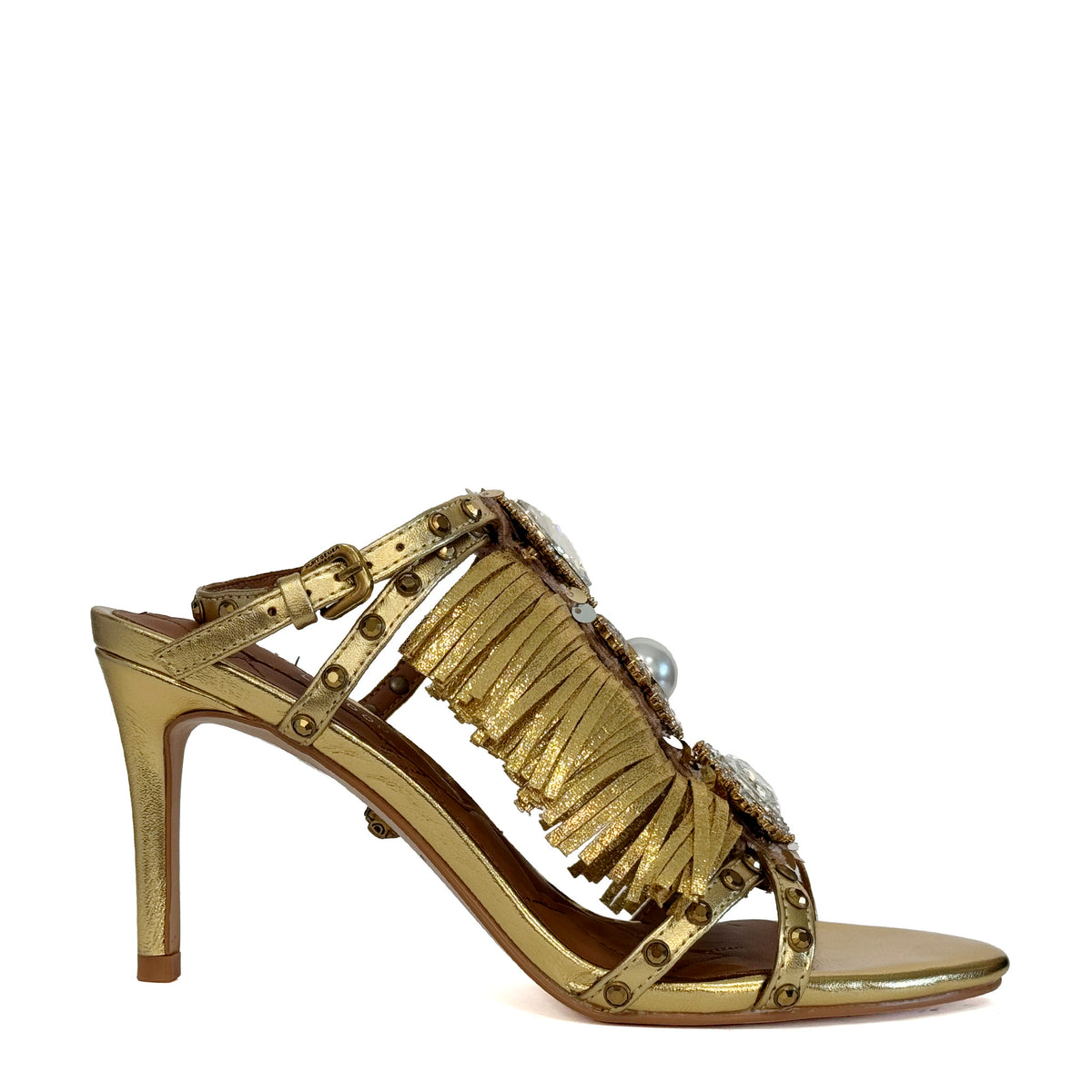Sandalo con tacco KURT GEIGER Jewel Fringe - Gold