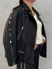 Giubbotto BULLY 7941 Leather - Carbone