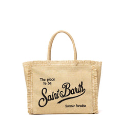 Borsa a spalla SAINT BARTH VANITY STRAW 00421L - Beige/Nero