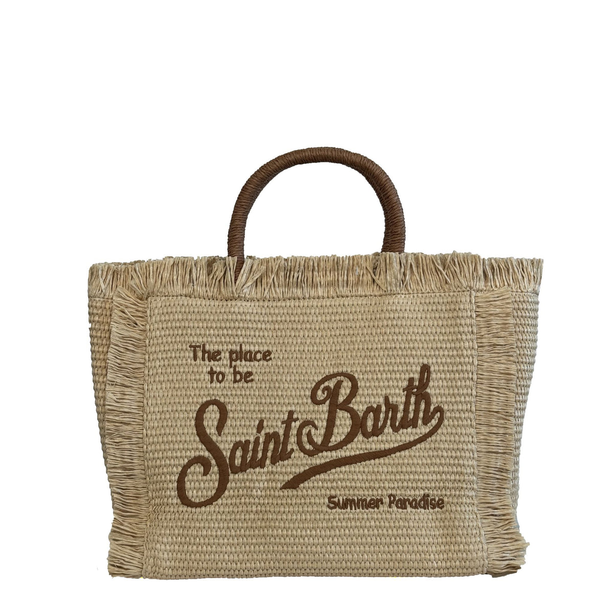 Borsa a spalla SAINT BARTH COLETTE STRAW 00368L - Beige/Nocciola