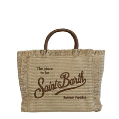 Borsa a spalla SAINT BARTH COLETTE STRAW 00368L - Beige/Nocciola