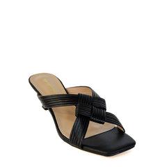 Ciabattina con tacco FRANCESCO MILANO J21-01P - Nero