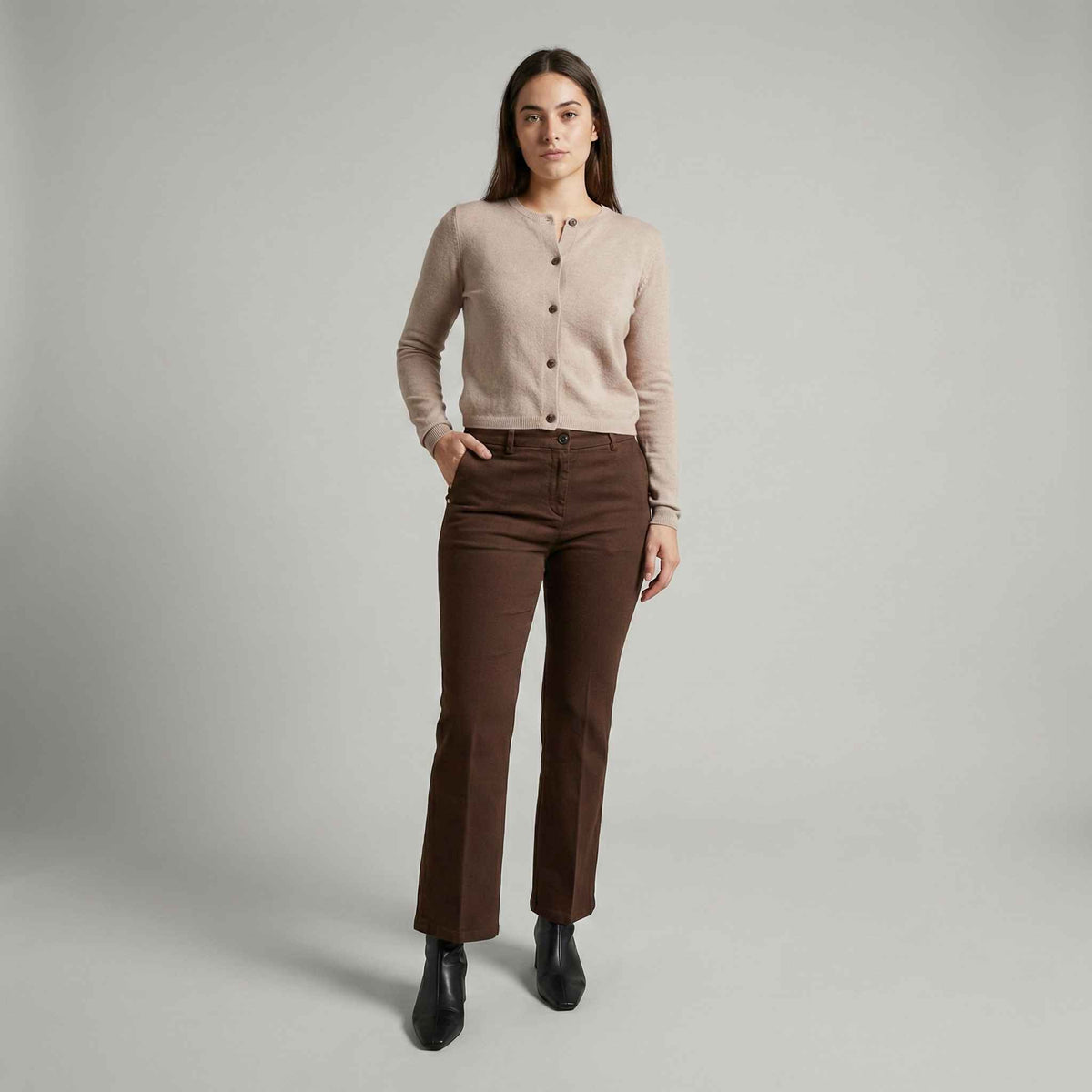 Pantalone lungo WHITE SAND 25WSD02 216 - Marrone