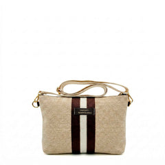 Big Pochette MANIKOMIO 2 PROJECT COTTON STRIPE - Chocolate