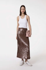Longuette GAELLE GAABW09869 - Paillettes Moka