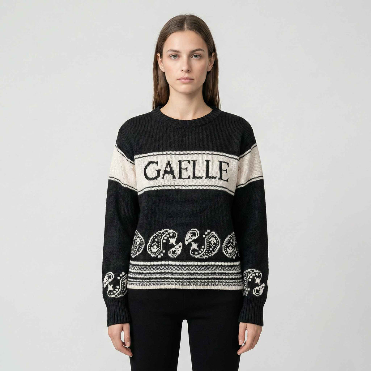 Pullover paricollo balza GAELLE PARIS GAABW07206 - Nero