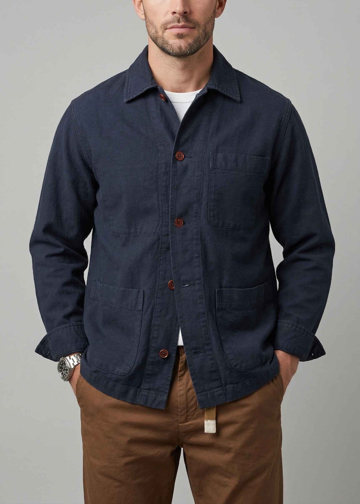 Giacca CHESAPEAKE'S Linen St. Malo - Navy