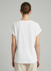 T-shirt scollo V ECOALF ARENDAL - White