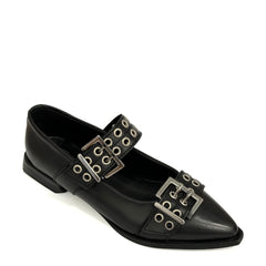 Ballerina DIVINE FOLLIE AIS83 Black Leather