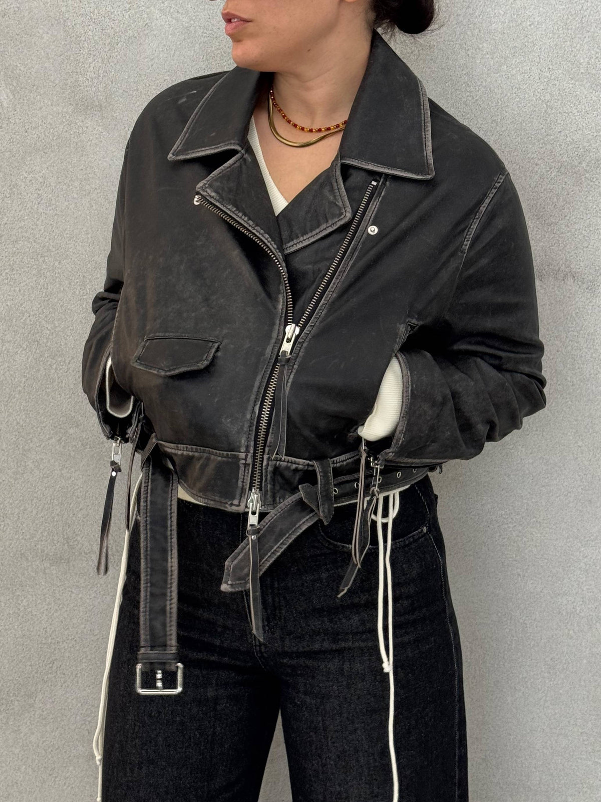 Chiodo BULLY 8736 Leather - Carbone