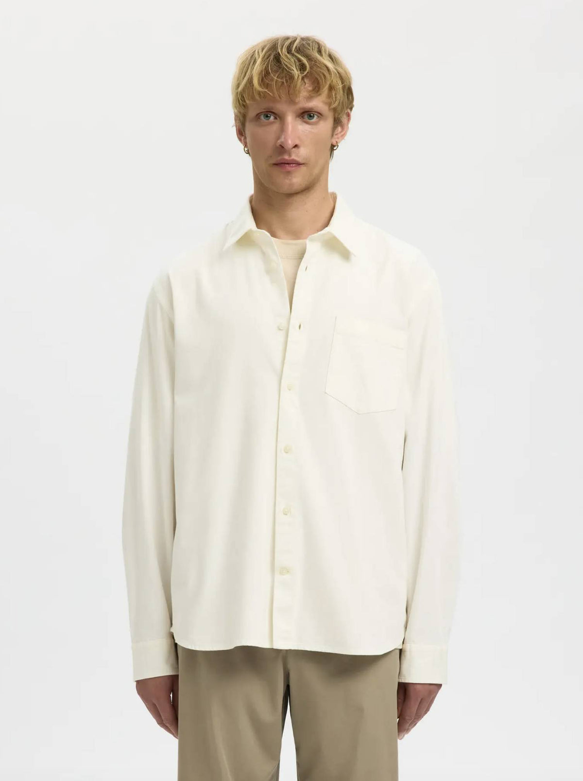 Camicia denim SELECTED 16097482 - Ecru