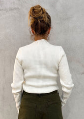 Pullover con logo Boucler GAELLE PARIS GAABW00955 - Bianco