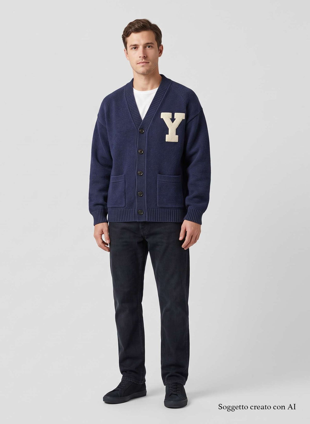 Cardigan lana CHESAPEAKE'S Yale - Navy