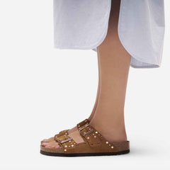 Ciabatta Birkenstock Arizona Suede 1031731 - Rivet Mink