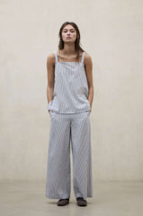 Camicia smanicata ECOALF ARIA - Ecru/Blue Stripes