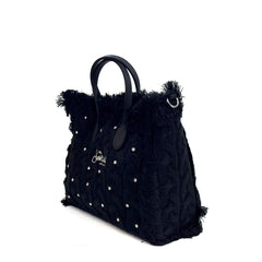 Borsa a mano SAINT BARTH COLETTE WOOL BRAID - Nero 01644I