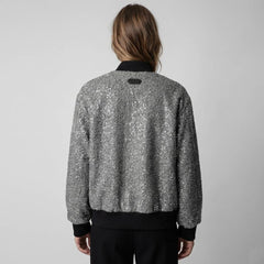 Bomber College pailettes GAELLE PARIS GAABW06555 - Grigio
