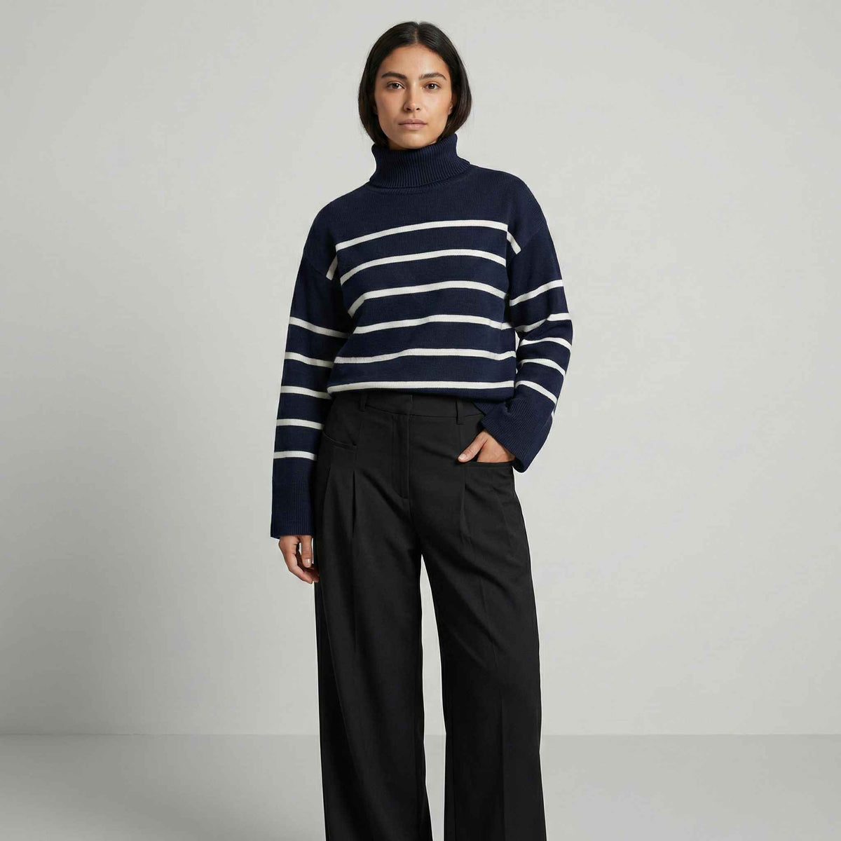 Maglione collo alto SELECTED 16094353 - Dark Sapphire