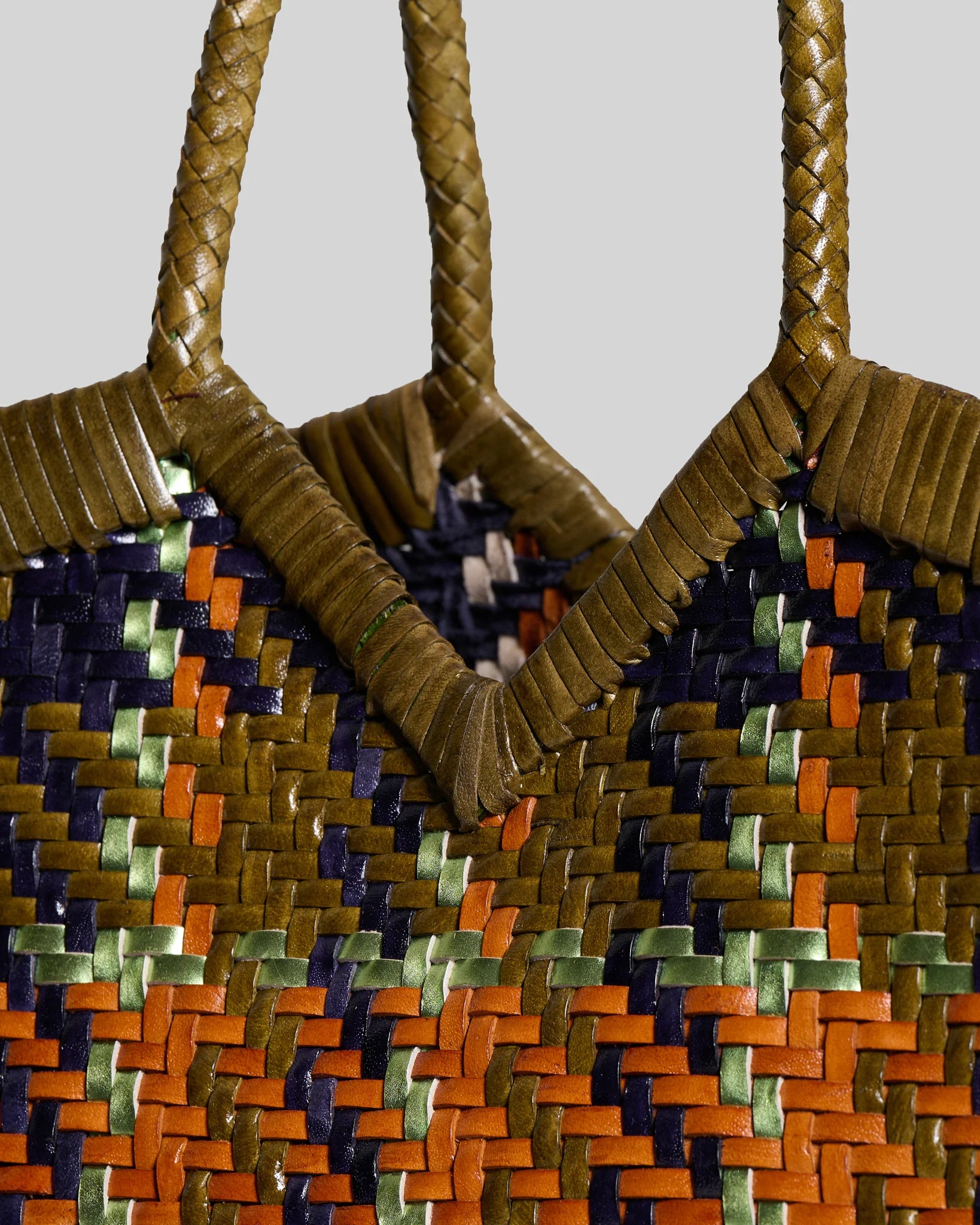 Borsa VIPERA MONET MADRAS - Moss Green/Cognac/Lame
