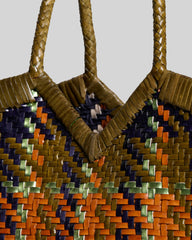 Borsa VIPERA MONET MADRAS - Moss Green/Cognac/Lame